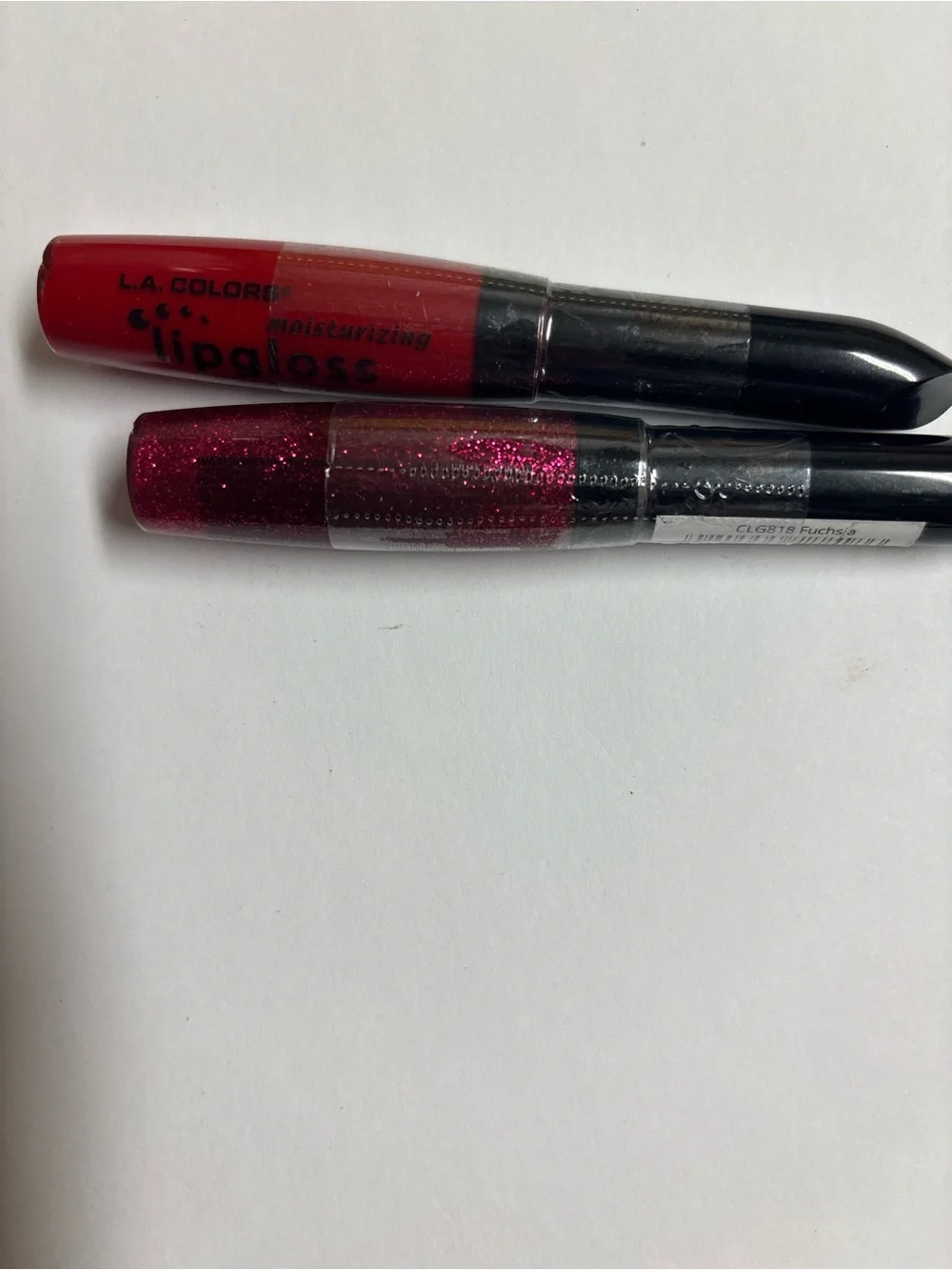 L.A. Colors Lip Gloss Duo - Red & Sparkling Pink